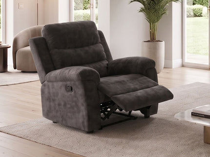 Manual Recliner Chair With 150° Recline, For Living Room - Dark Gray