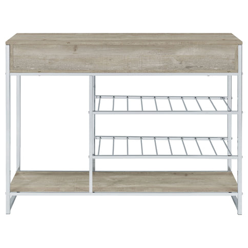 Ethel - 2 Drawer Home Bar Storage With Wine Rack - Oak