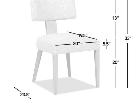 Louise - Split Back Upholstered Dining Side Chair (Set of 2) - Travertine Beige