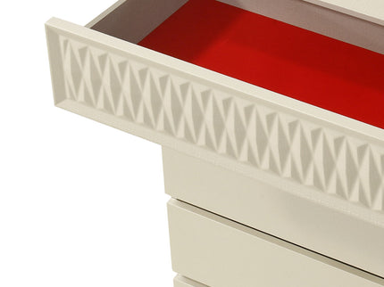 Stanley - 5 Drawer Chest With Crocodile Texture - Gray