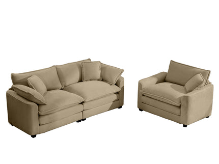 Elegant Oversized Sectional Sofa Set With Deep Seats And Flexible Layout