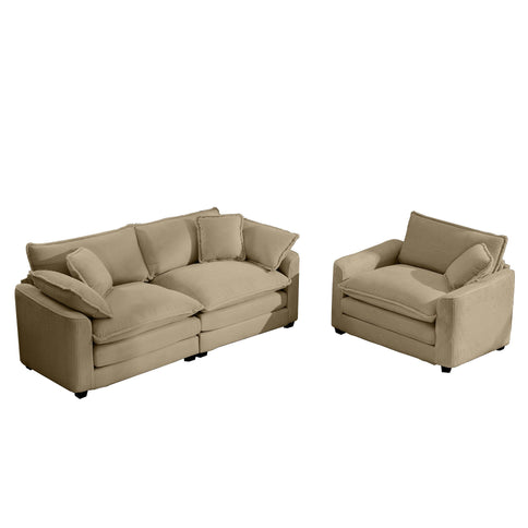 Elegant Oversized Sectional Sofa Set With Deep Seats And Flexible Layout