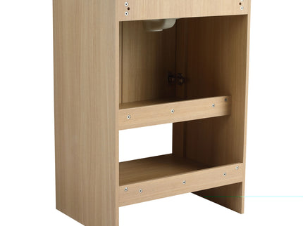 Modern Freestanding Bathroom Vanity With Ceramic Sink And Soft Closing Doors