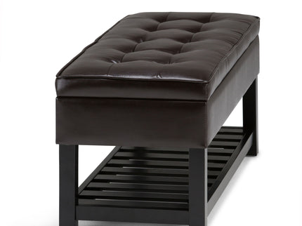 Cosmopolitan - Storage Ottoman Bench With Open Bottom - Tanners Brown