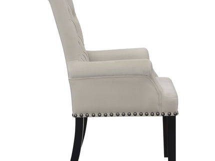 Norwich - Dining Arm Chair With Button Tufting And Rolled Top