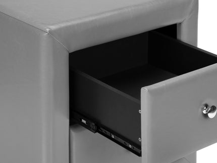 Nightstand, Storage Drawer Versatile Use, Upholstered, Transitional