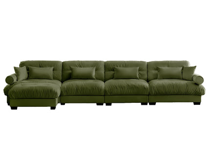Super Comfort Oversized Modular Sectional Sofa With Movable Ottoman