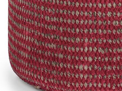 Larissa - Handcrafted Round Braided Pouf