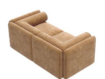 Stylish Sofa With Storage Seat And Cylindrical Backrest