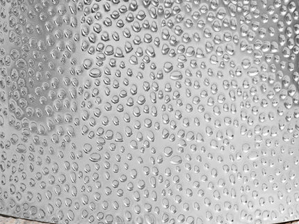 Modern Round Accent Table With Hammered Surface