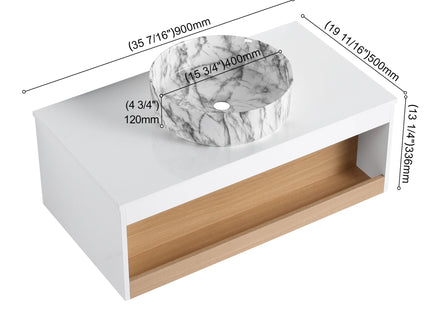Floating Bathroom Vanity With Vessel Sink
