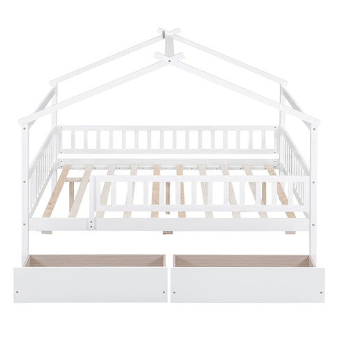 House Bed With 2 Drawers