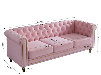 Chesterfield - Sofa 84.65" For Living Room