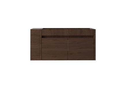 Floating Bathroom Vanity Cabinet, Soft Close Double Drawers, Open Side Storage, Wall Mounted, Cabinet Only