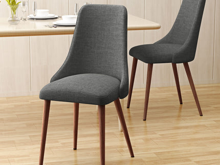 Mid Century Modern Fabric Armless Dining Chair