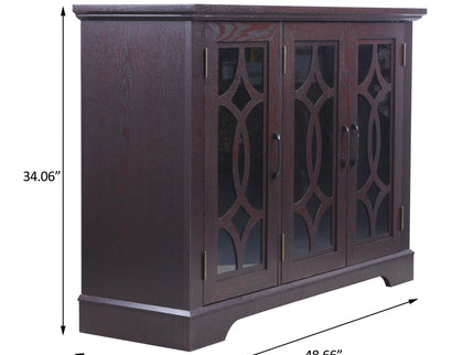 Spacious Sideboard With 3 Doors - Ox Blood Red