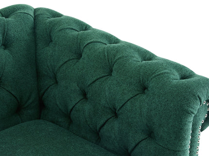 Chesterfield Style Swivel Club Chair With Button Tufted