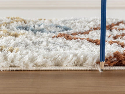 Loft Shag - 7'10" X 9'10" Shaggy Area Rug Polypropylene - Ivory
