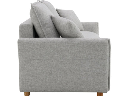 Oren - Chenille Sleeper Sectional Sofa With Storage 2 Toss Pillows - Gray