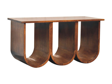 Triple Open Style Coffee Table - Beige / Brown