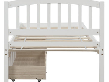 Platform Storage Bed Wood Bed Frame With Two Drawers And Headboard