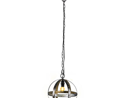 Metal Chandelier, Hanging Light Fixture With Adjustable Chain For Kitchen, Bulb Not Included - Gray