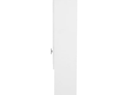 Wall Mount 2 In 1 Mirror Cabinet With Adjustable Shelves, Open Storage, For Bathroom Vanity - White