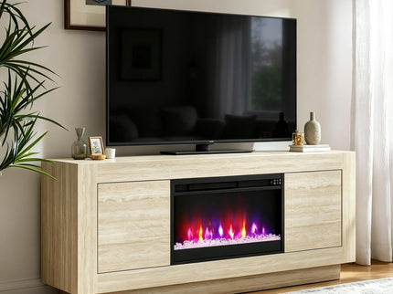 Fireplace TV Stand - Beige