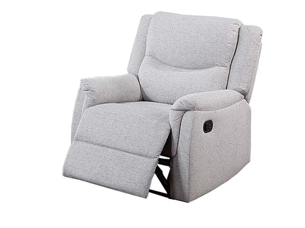 Manual Recliner With Upholstered Seat And Backrest Supportive Headrest