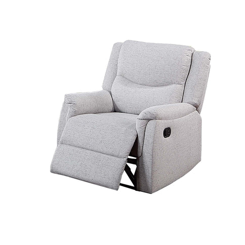 Manual Recliner With Upholstered Seat And Backrest Supportive Headrest