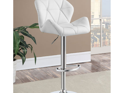 Kerwin - Upholstered Adjustable Bar Stool (Set of 2) - White
