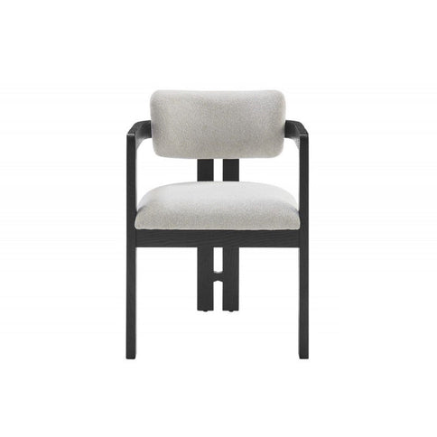 Upholstered Dining Armchair - Black