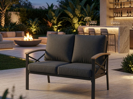 Outdoor Loveseat With Washable Cushions