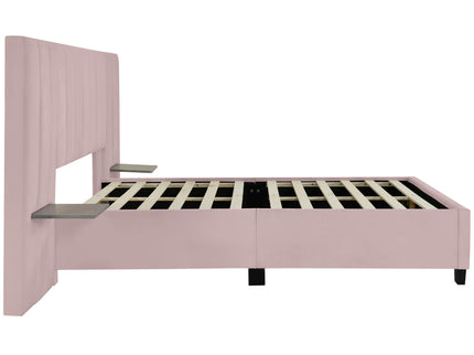 Upholstered Platform Bed With Big Headboard
