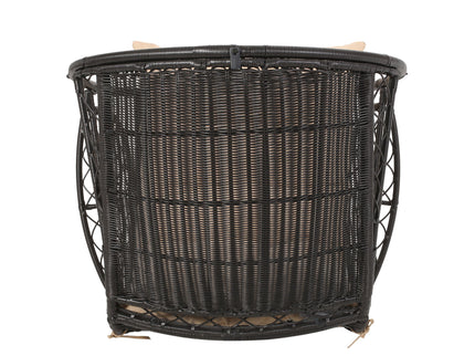 Outdoor Wicker Standing Basket Chair With Cushion