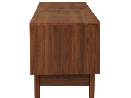 TV Stand, Entertainment Center With Fluted Drawers For Living Room - Walnut