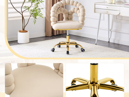 Puffy Bubble, Ball Chain Accent Chair With 5 Claw Casters