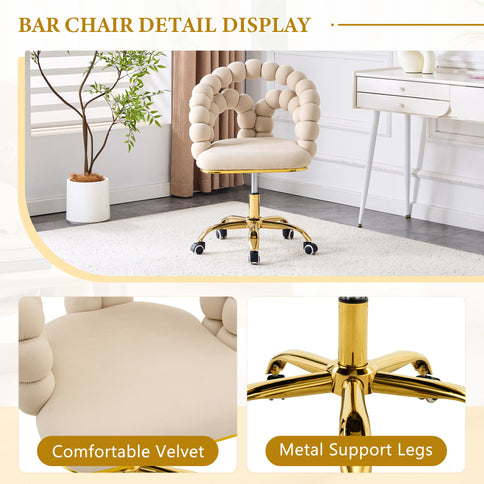 Puffy Bubble, Ball Chain Accent Chair With 5 Claw Casters