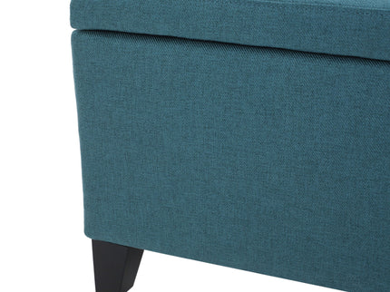 Contemporary Storage Ottoman Bench With Upholstery