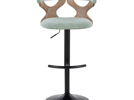 Gardenia - Contemporary Adjustable Barstool With Swivel With Rounded T Footrest (Set of 2)