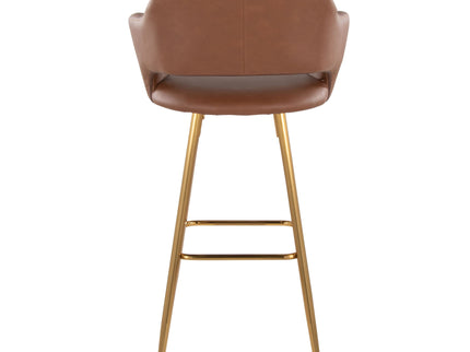 Margarite - Contemporary Fixed Height Barstool With Footrest (Set of 2) With Square