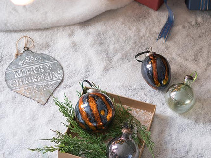 Long Neck Ball Ornaments, Glass Decorative Hanging Ball Christmas Tree Ornaments For Holiday Party Decorations (Set of 12) - Green