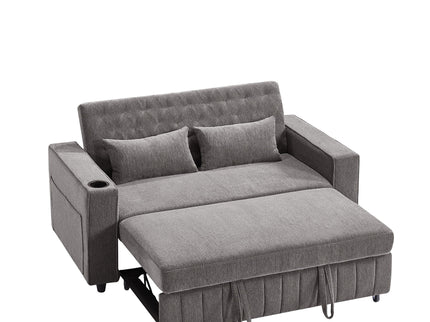 Pull-Out Sofa Bed Convertible Couch With Adjustable Backrest For Living Room