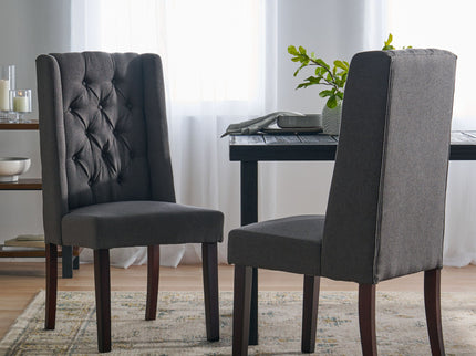 Sophisticated Tufted Dining Chair With High Back Design
