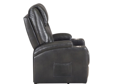 Recliner With Power Lift & Massage - Gunmetal
