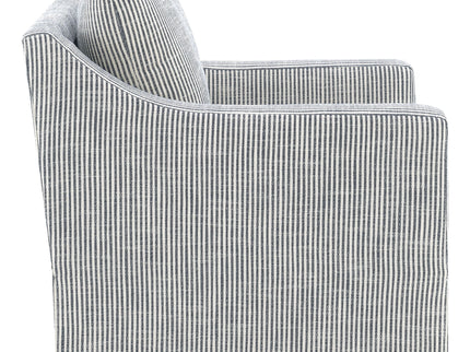 Merced - Upholstered Sloped Arm Accent Swivel Chair With 360 Degree Swivel Base - Gray