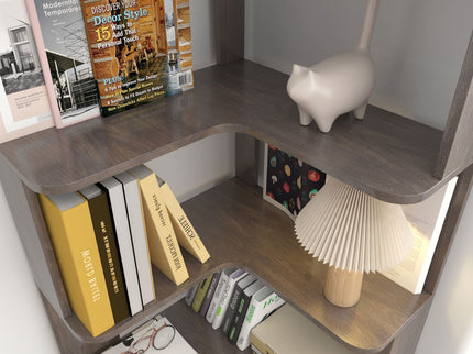 L-Shaped Design Corner Bookshelf