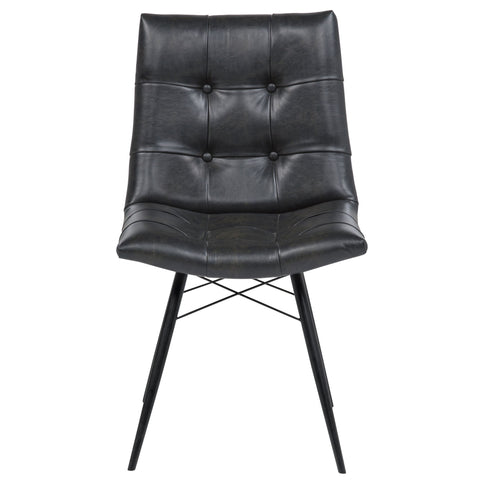 Tufted Back Dining Chairs (Set of 4) - Black