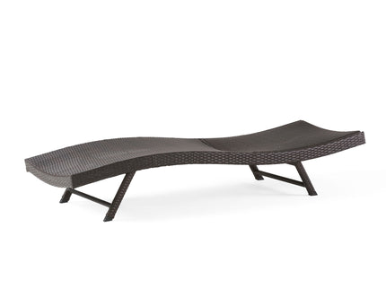 Kauai - Modern Style Wicker Chaise Lounge - Brown Multi