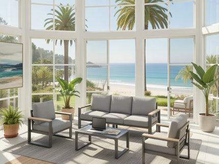 Modern Outdoor Sofa Set With Coffee Table